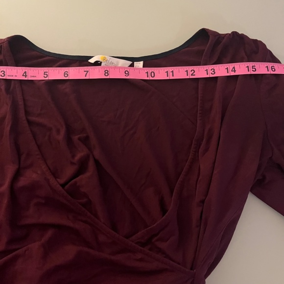 BODEN women Top long sleeve crossover faux wrap V neck Medium (10) - Picture 3 of 10